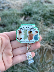 Cutest Turkeys Badge Reels, Labor and Delivery, Babies and NICU, Fall Badge Reel