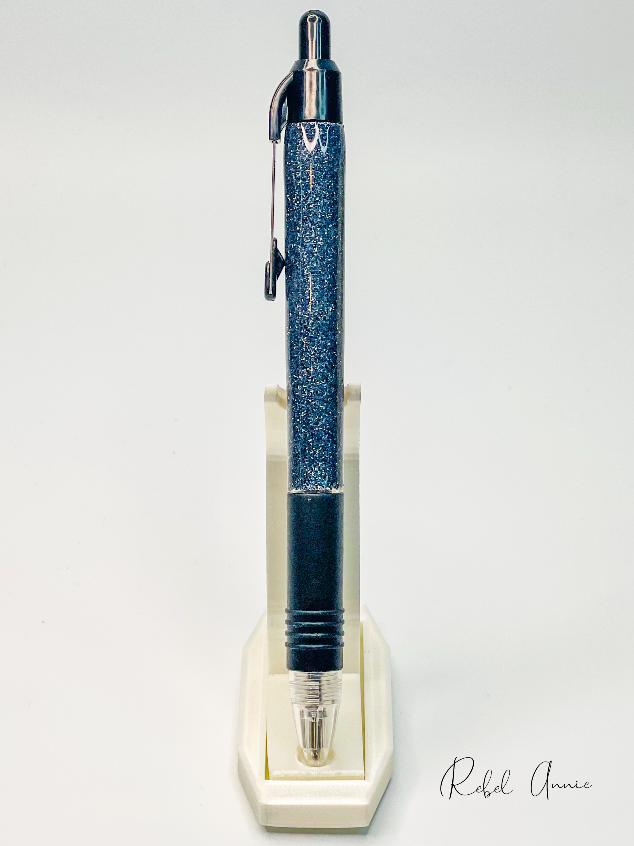 Black/Blue Glitter Pen