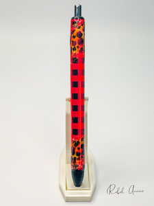Buffalo Plaid/Leopard Pen