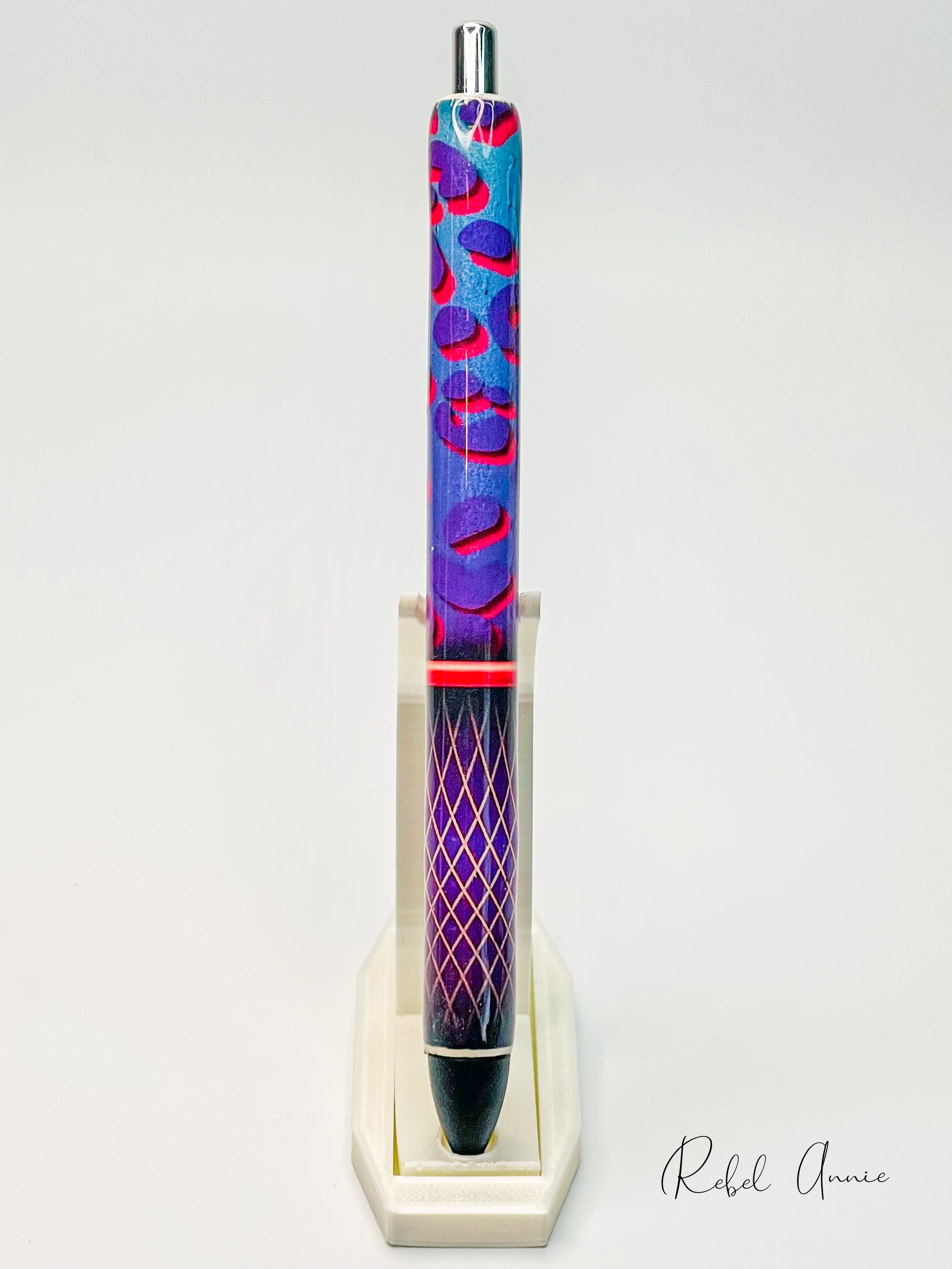 Purple/Blue Leopard Pen